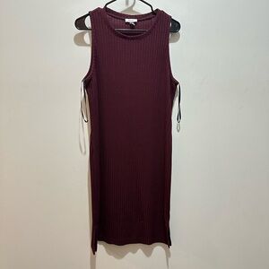 Nine West Burgundy Sleeveless Mini Dress XL